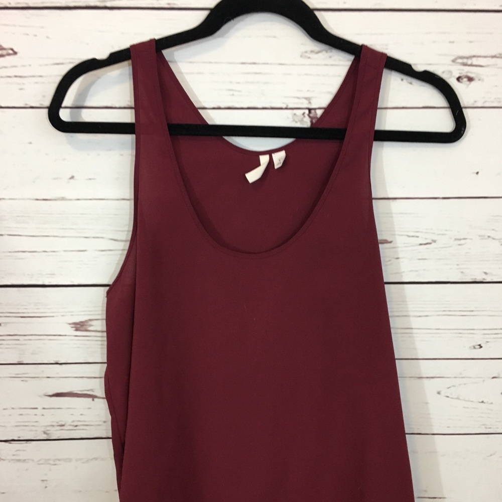 Wine colored sleeves blouse